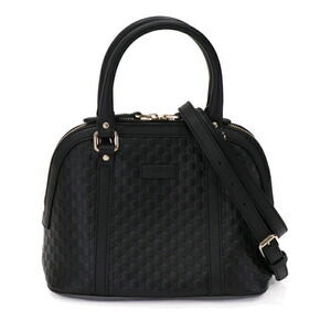 Gucci Leather ssima Black Shoulder Handbag Bag